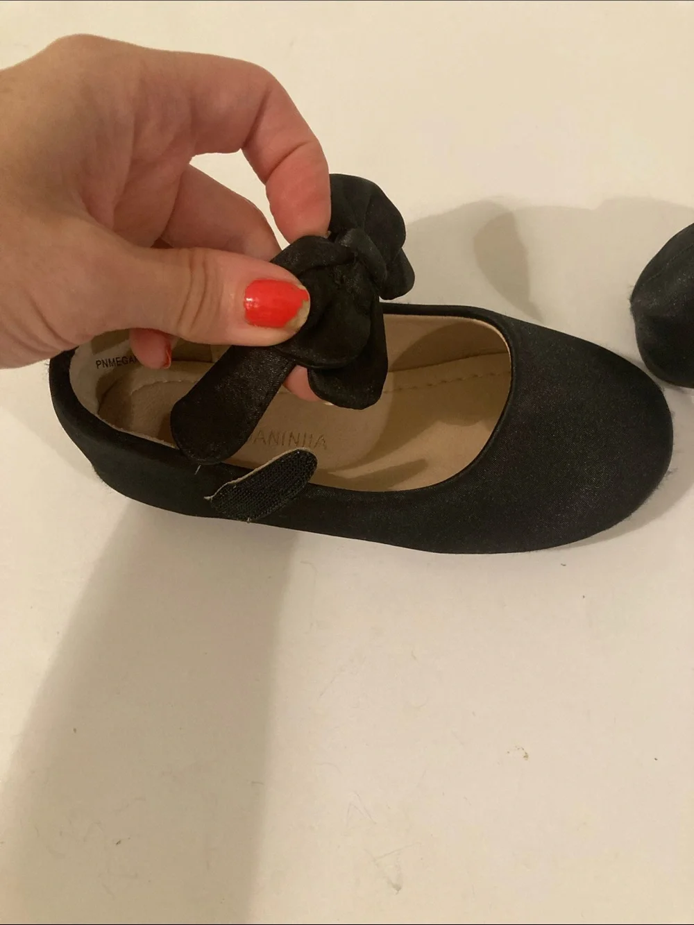 PANDANINJIA Toddler Dress Shoes with bow Girls Ballet 10